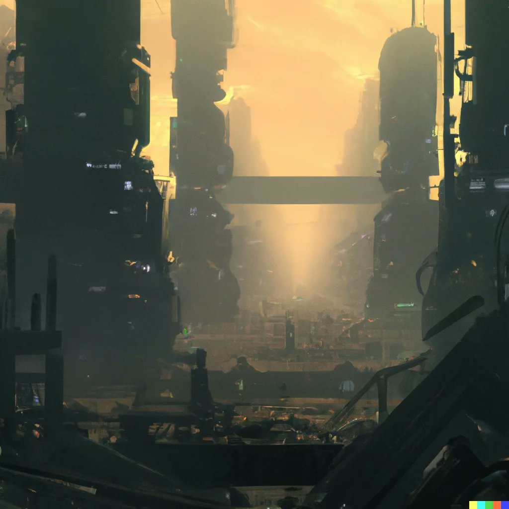 Iv_Va_'s tweet photo. "Cybertown 3498"
---
Created with #dalle
#ai #aiart #aiartwork #dalle2 #dalle #aidalle #artbyai #artbyme #artisticai #digital #digitalartwork #digitalartworks #collision #cybertown #artificialintelligence https://t.co/dBEEmv1Q59