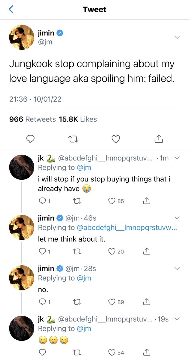 jiminslovre's tweet photo. a #jikookau wherein;

Jímïn is a self-made millionaire who really doesn't know what else to do with his money since he already has what he needs. So, he spoils his boyfriend, Jüngkòøk with gifts. Almost every week. https://t.co/69sbEO0D3b