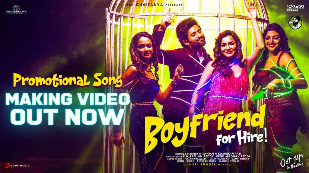 TrackTwood's tweet photo. A making video to show the marvellous effort behind the PROMOTIONAL SONG
- https://t.co/3gUlx18A2j
#BoyFriendForHire ♂️
Watch Full Video Song!
🎥 https://t.co/kwkxE89AFR
A #MamaSing Musical
@mynameisVISWANT @isantydirector @Chaitanyaniran @niran_reddy @Primeshowtweets https://t.co/8ioqw2WbXe