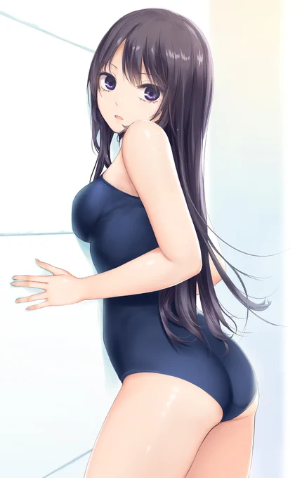 #白峰莉花誕生日夏、終わっちゃったけどシンプルなスク水で 