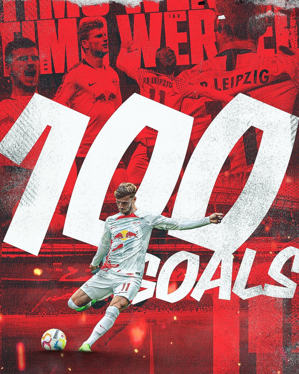 RBLeipzig_EN's tweet photo. The first ever player to reach 100 goals for RBL! Congrats, @TimoWerner ⭐ https://t.co/4XGbDi32nU