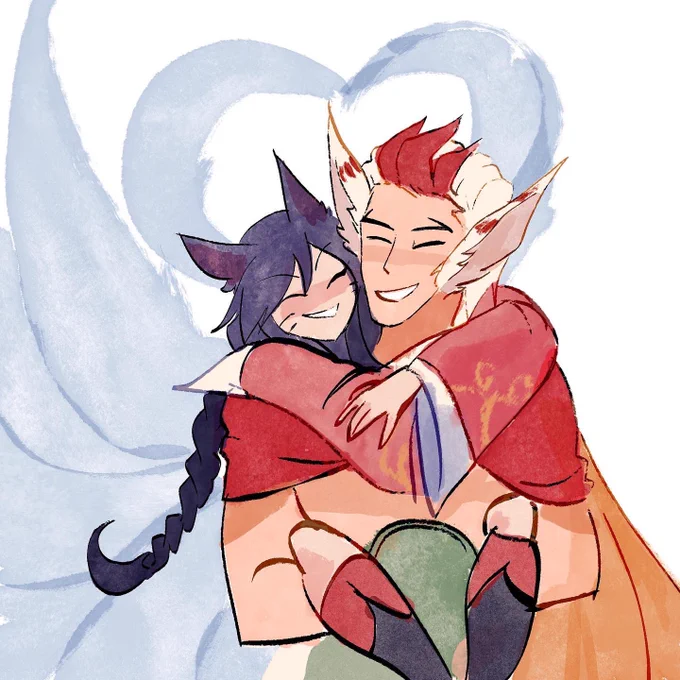 Two of my favorites #xayah #sett #ahri #rakan #LeagueOfLegends #ArtofLegends 