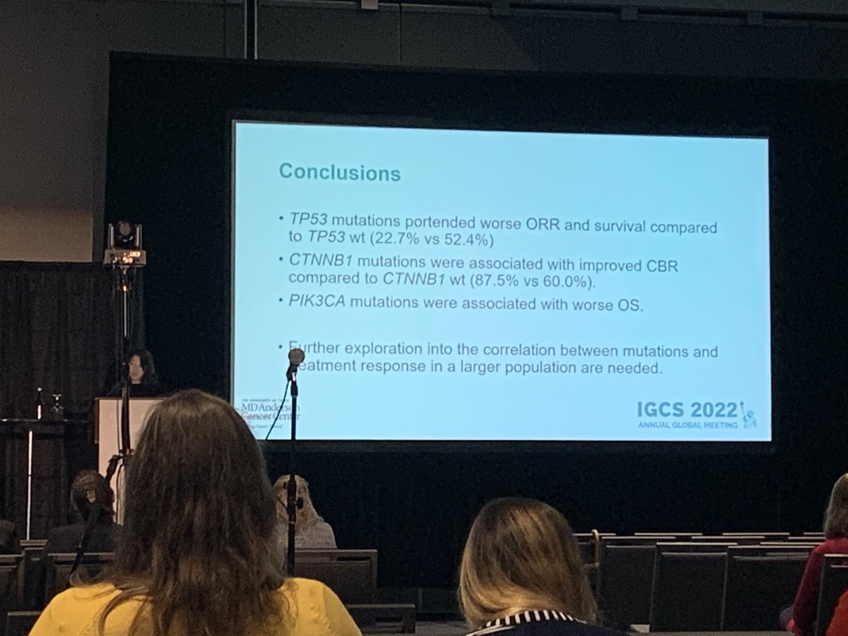 Great study by Dr. Melissa Pham at #igcs2022 on molecular markers for predicting everolimus response for recurrent endometrial cancer !