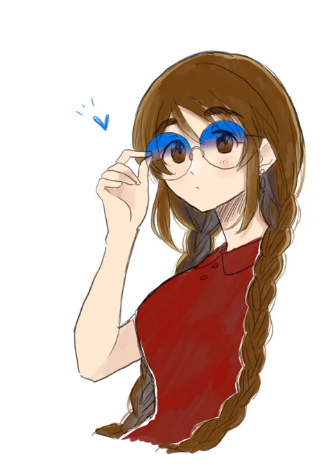 #眼鏡の日ちょいちょい雪乃お嬢さま眼鏡描いてる 