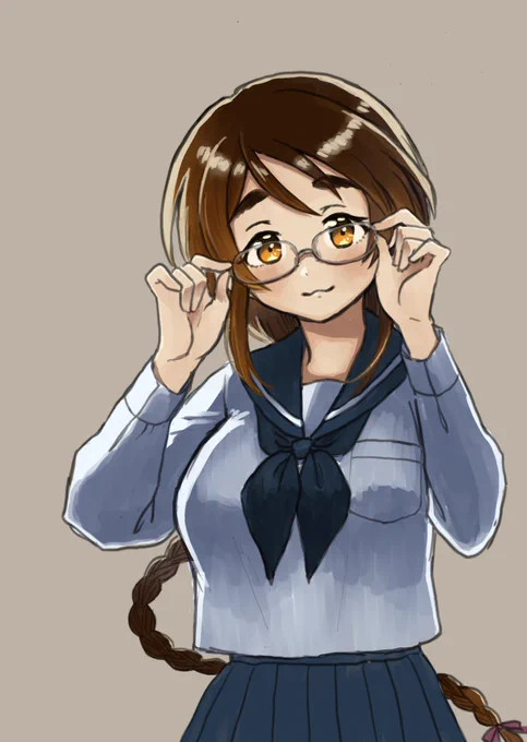 #眼鏡の日ちょいちょい雪乃お嬢さま眼鏡描いてる 
