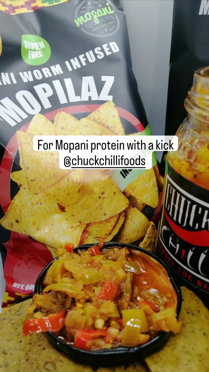 MopaniQueens's tweet photo. Hey now! How to cure a hangover 101! Mopilaz + @chuckchillifoods + @mopani_bites Peri-Peri
Protein and fiber on fire 🌶️🔥😍 🌮🌽🐛 Also available in store @jacksons_real_food
#periperi #mopaneworms #hangovercure #organic #protein #fiber #lowcarb #mopanetree #sun #GirlTalkZA https://t.co/s1OqEZp7K6