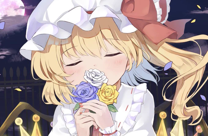 フランちゃんで参加させていただきました!■紅楼夢 F06a■例大祭 つ20ab    にて頒布されるそうです!凄く幻想的に描けたので是非本誌で全体見てください  