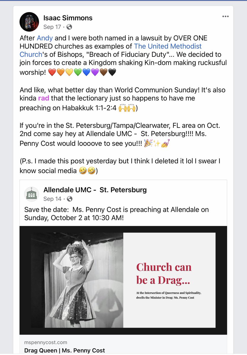 Methodism Society On Twitter United Methodism s 1st Approved Drag 