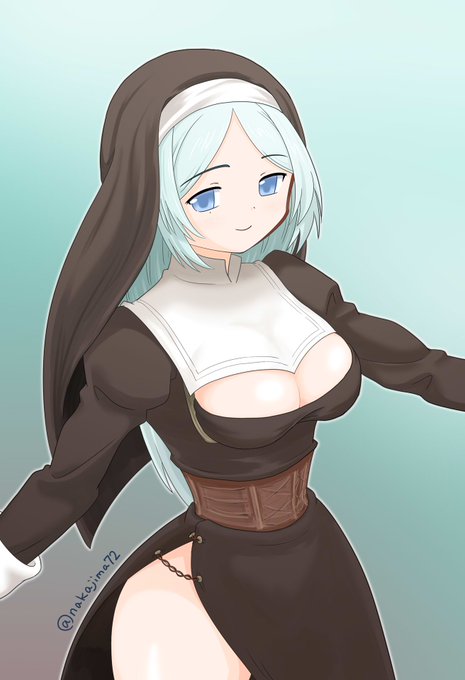 どすけbシスター服のすなおちゃんです。 懺悔したらにっこり笑って「ダメです❤」って言ってくれるすなおちゃんですだめです。 