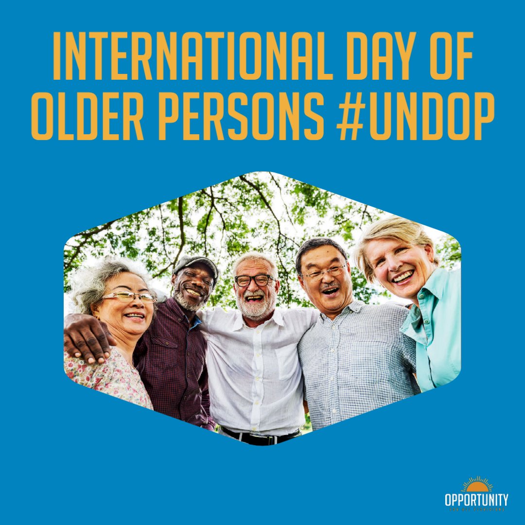 fl_opportunity's tweet photo. On International Day of Older Persons let's celebrate the richness older people bring to our lives. Why not take some time today to check up on an elderly neighbor, family member or friend. #undop https://t.co/HrAym5v0zk