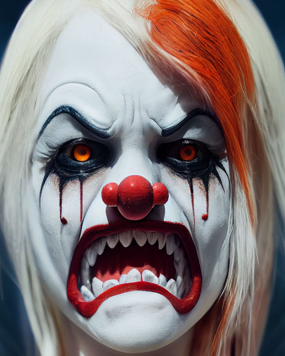 PjayPix's tweet photo. Are you scared of Clowns? You should be! https://t.co/kdBZIHsHxt
.
 #clowns #clown #killerclown #nft #crypto #nfts #scarypics #coulrophobia #cryptoart #generativeart #aiart #scaryclowns #digitalart #digitalimages #fearofclowns #clowningaround https://t.co/YtF9RhFgev