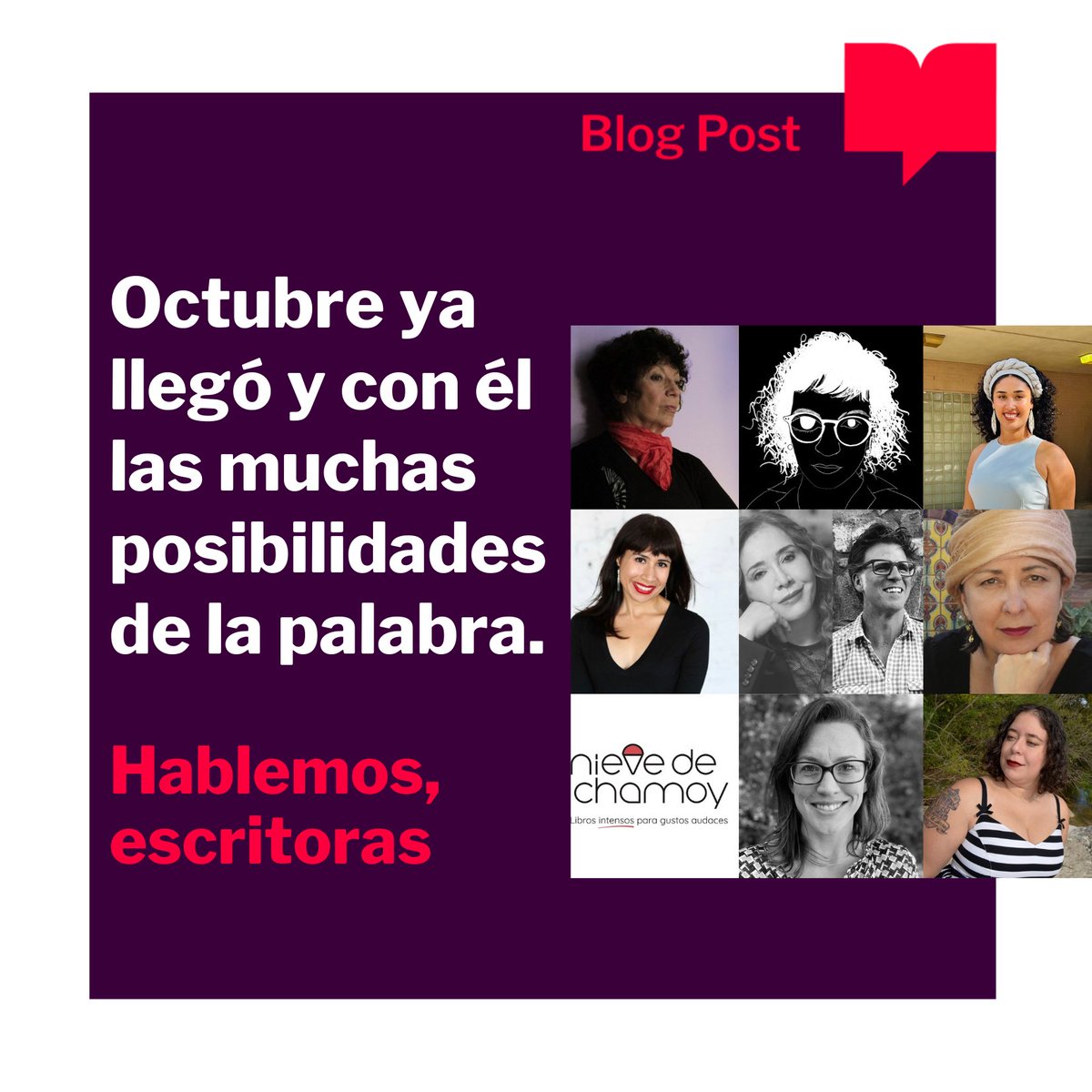 HabEscritoras's tweet photo. ¡SÁBADO de Blog! El programa de cada mes es siempre una gran revelación. 

https://t.co/zL5tsxIcy5

@lv_escritora @ambliopia @rossyevelinlima @erikalsanchez @leticiaurieta @canal_press @jlclariond @rosemarysalum @nievedechamoy @trias_fernanda @pili_quintana @edantilope https://t.co/EuqDfHOb7z