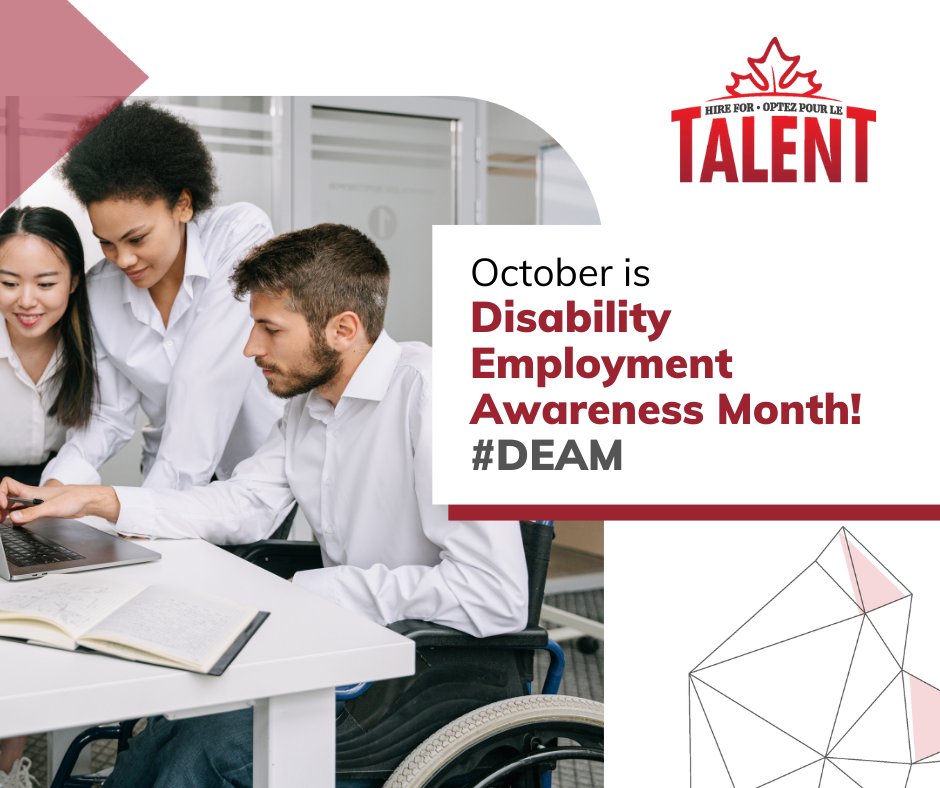 HIREforTALENT's tweet photo. Today marks the first day of #DEAM! With over 400,000 people with disabilities who are not currently employed but have the potential to work, now is the time to learn how to better include this untapped talent pool in your workplace. https://t.co/5nh3PdGtaT  #IDEA #DEI #EDI https://t.co/mnIOwxRPea