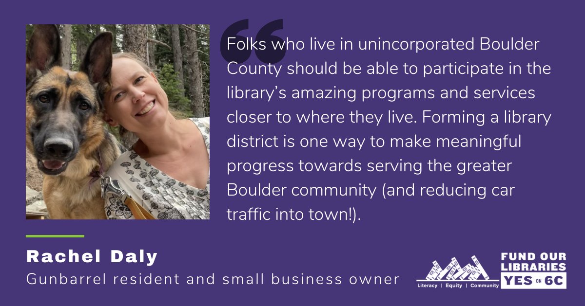 WeLoveBPLibrary's tweet photo. Thanks, Rachel :) #LibraryDistrictYES #Boulder https://t.co/3lon4H9RRz