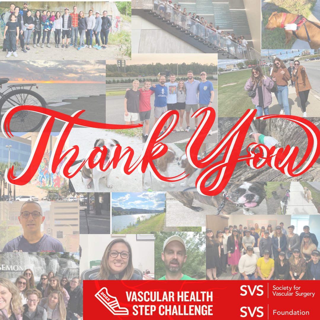 THANK YOU to all our Vascular Health Step Challenge participants, donors, and sponsors! Without YOUR dedication, generosity, and support, the success of this campaign would not have been possible! Don’t stop steppin’ your way to better vascular health since Sept. ended! 👟👟👟