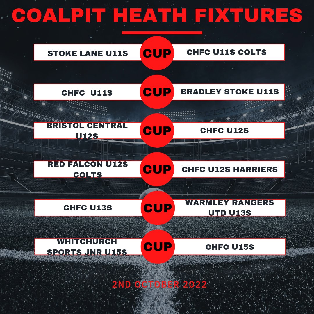 CoalpitFC's tweet photo. The fixtures are coming thick and fast, with more cup games this weekend.

Good luck all teams!! 🟠⚫️⚽️ https://t.co/ZR7UmDfH9x
