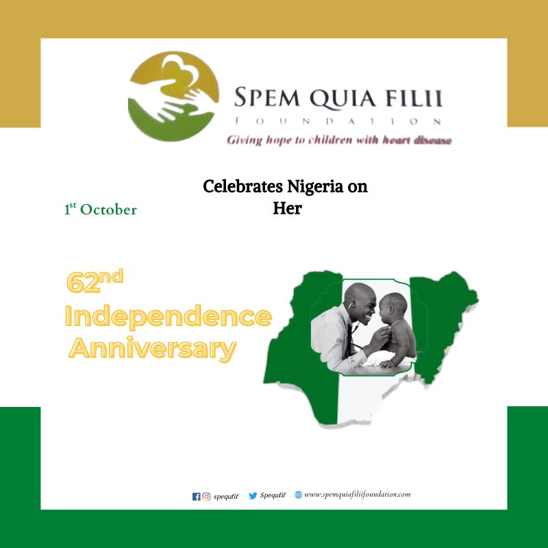Happy 62nd Independence Anniversary to Nigeria 🇳🇬

#NigeriaIndependence 
#NigeriaAt62 
#spequifif
