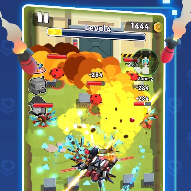 Battle in VR arena, challenge enemies that refresh every 15 seconds.