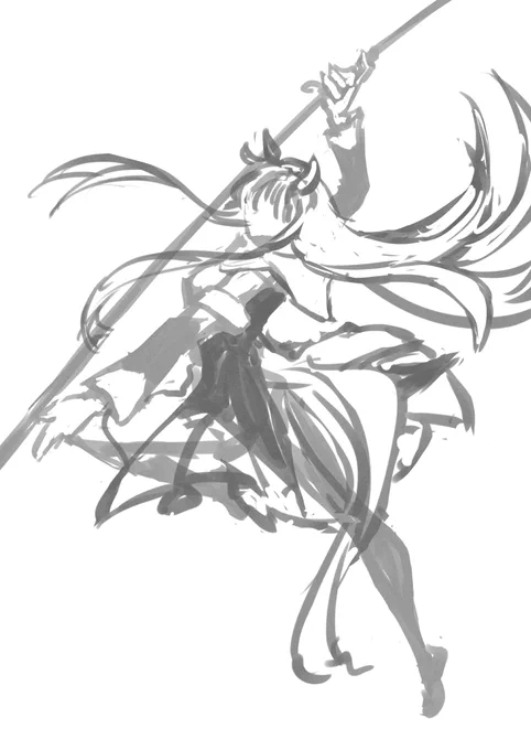 武器ウマ娘シリーズで大ラフ4枚描いた一日でした 