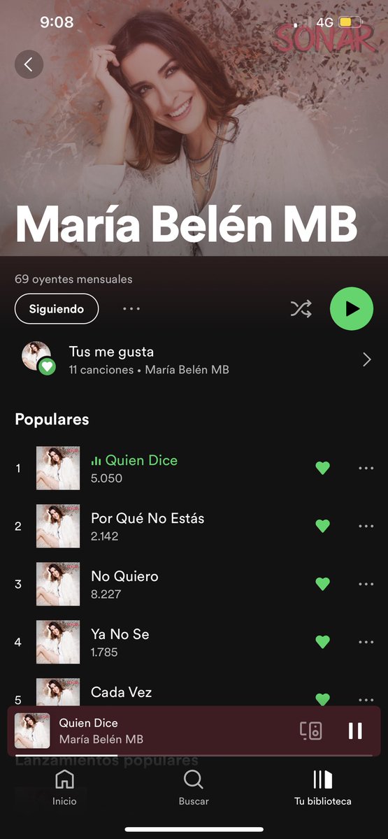 MariaBelenInfo's tweet photo. “Quien Dice” a superado las 5,000 reproducciones en @SpotifyMexico vamos por las 10,000 #MabeFans si se puede.
Les dejamos el link de la canción https://t.co/uYNCFBvR1o
Te amamos @soymariabelenmb ya queremos nueva música pop por favor ❤️ https://t.co/OdpZhVeZfH