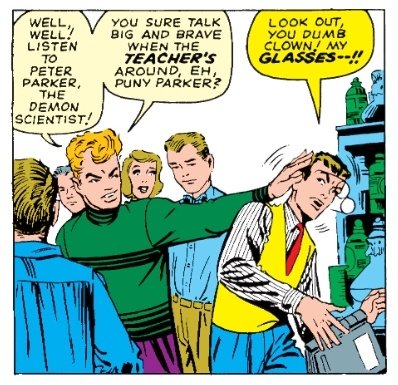 Cronicas_Marvel's tweet photo. Todo empieza en el instituto Midtown, donde llega un aparatoso robot con ruedas para una demostración.
Flash se burla de él, pero Peter le explica que es un prodigio de la ciencia, a lo que el abusón responde con un empujón.
Y así, Peter se queda para siempre sin gafas #ASM8 https://t.co/AkfV4UluJR