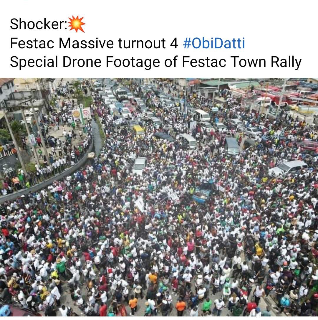 GodwinGreat14's tweet photo. Festac we came out in mass 🔥🔥🔥🔥♥️♥️♥️ we remain #OBIDIENTS #KnowYourCandidates #EndSARS #TrendingNow #FestacRally #RALLY #ELECTION #viral #Trending   @PeterObi WE REMAIN #ObidientLagosRally https://t.co/NvKR3qqJJH