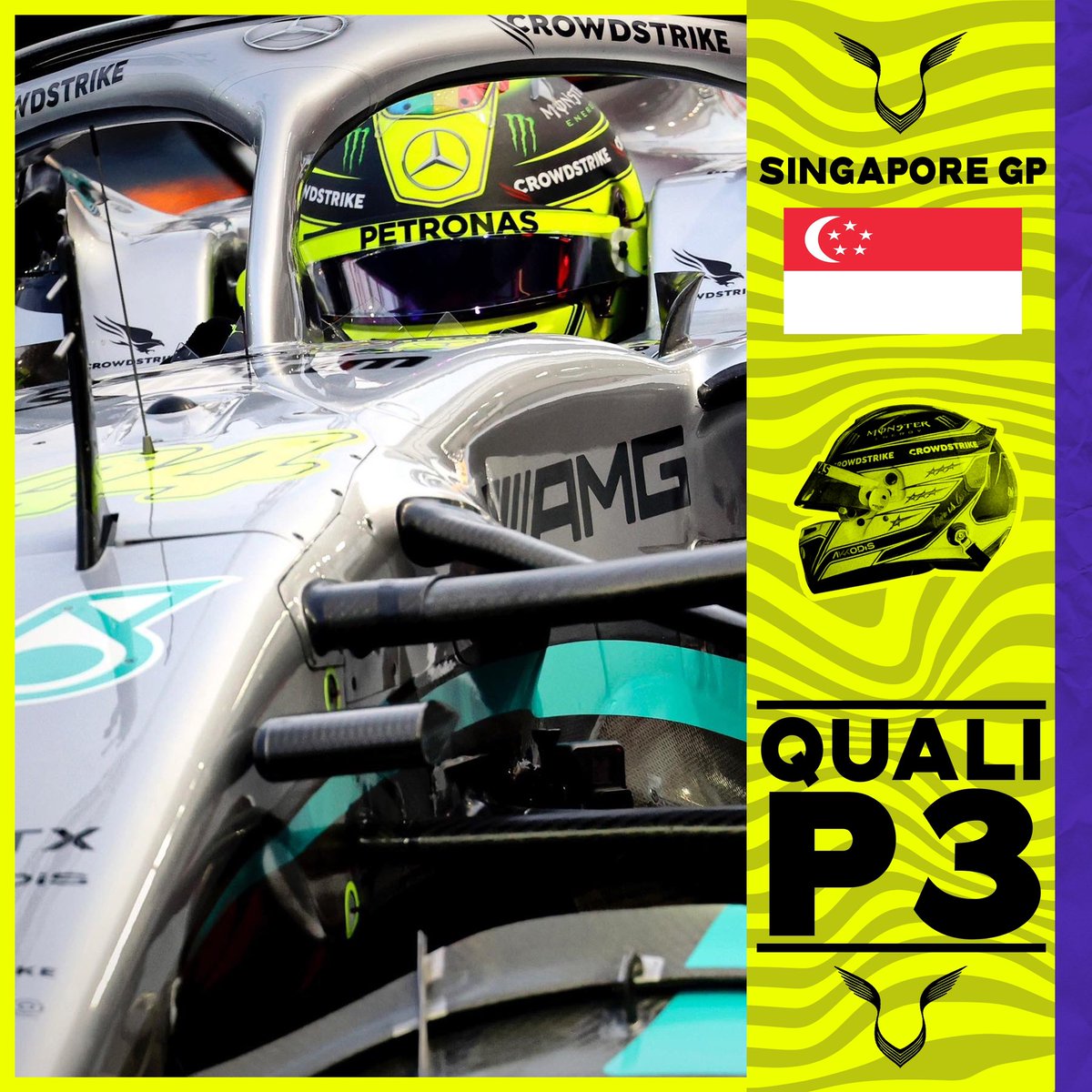 Team_LH's tweet photo. What a nail-biting session! A fantastic qualifying session, LH fought ‘till the end and put it on the second row. 👊🔥 Great position to enter a challenging race ahead! 

#SingaporeGP | #TEAMLH https://t.co/Ww4j3aLaYQ