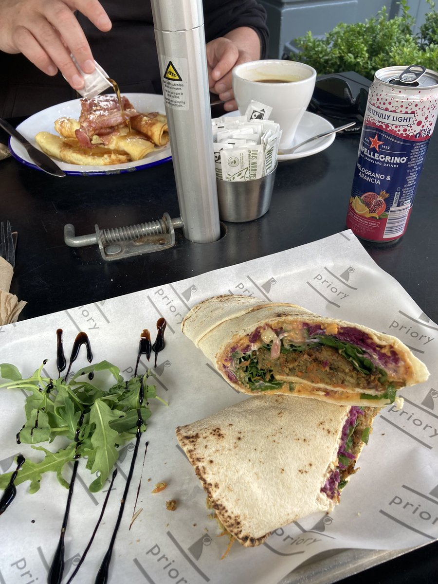 I’m going to dream about this falafel flatbread from <a href="/PrioryCoffeeCo/">Priory Coffee Co.</a> for a while!