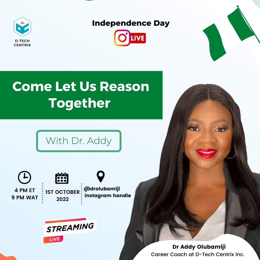 DrOlubamiji's tweet photo. Let's have another exciting session later today. I will be coming live on instagram @drolubamiji 4pm ET/9pm WAT. Please be my Guest. Come let's reason together.
See you soon
#draddy #live #canada #relocation #studyabroad #livesession #careertalk #careercoach #careercoaching https://t.co/AnOIeb9dGE