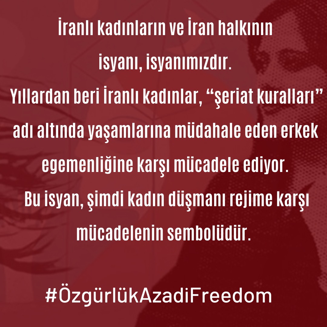 AyvalikKadin's tweet photo. İranlı kadınların ve İran halkının isyanı, isyanımızdır. 
#ÖzgürlükAzadiFreedom https://t.co/irc8NsOkws