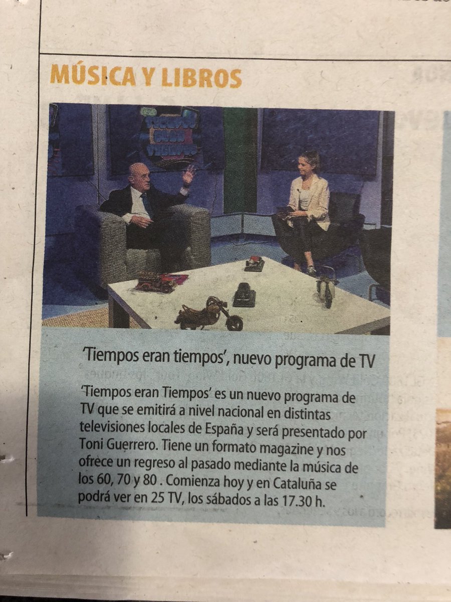 Aftermarketing_'s tweet photo. Estrenamos nuevo #programatv, con nuestra productora ZINCOREAL RTV, con el gran #toniguerrero en #25TV, los #sabados a las 17.30 h!

Varios medios de comunicación se hacen eco de la noticia (foto publicación #elmundodeportivo https://t.co/vUSD8T04HC