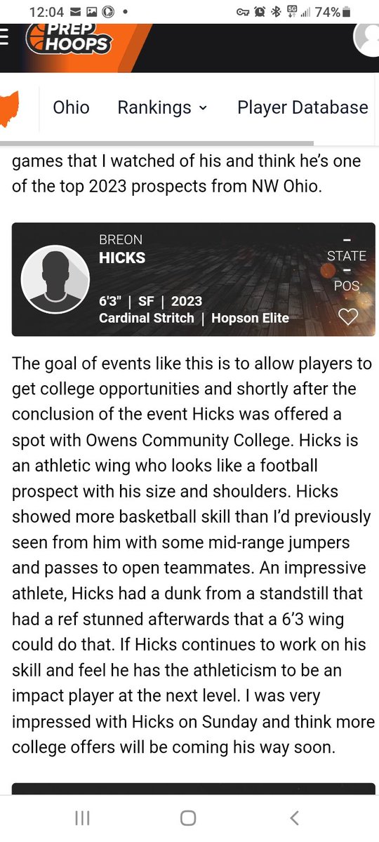 Stritch Sr. Forward <a href="/HicksBreon/">Breon Hicks</a>💪🏾🏀

<a href="/PrepHoopsOH/">Prep Hoops Ohio</a> <a href="/SpyReportOH/">Spy Report 🔦🏀</a> <a href="/HopsonEliteBB/">Hopson Elite Basketball Club 📚🏆</a> @CSCHSHoops <a href="/Ohio_Basketball/">OhioBasketball.com</a>  @OhioPrepsRivals