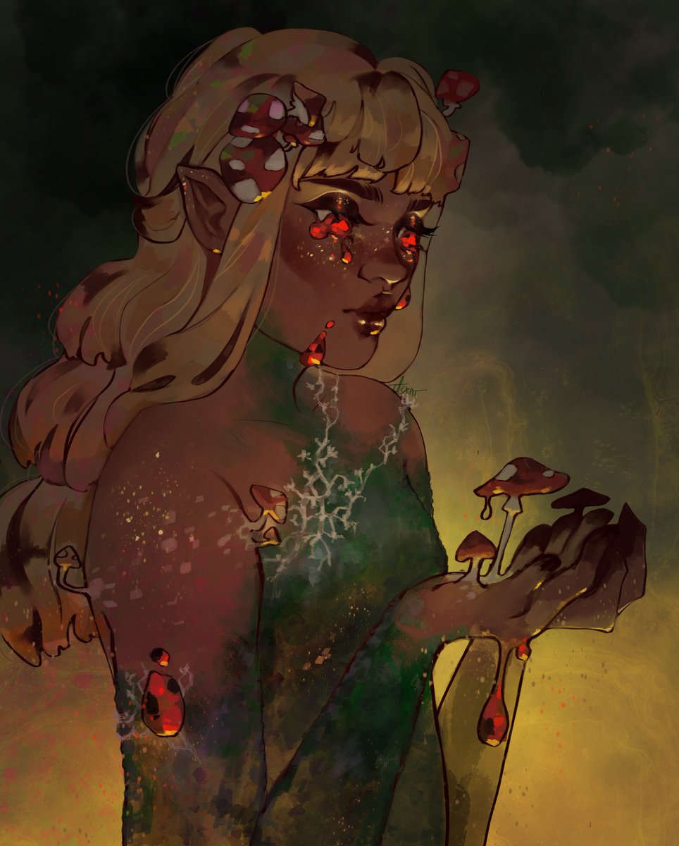 orangekyocat's tweet photo. 🎃 @drawtober begins!! prompt nr. 1 - garden of magick #drawtober2022 #drawtobergardenofmagick #ipadprocreateart https://t.co/kH7qkQBmDH