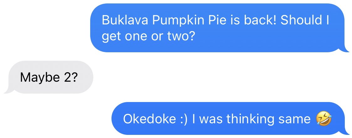 When Baklava Pumpkin Pie is back at  <a href="/MASTIHABAKERY/">Mastiha Bakery</a>! mastihabakery.com/collections/ba… #nomnom #dcfoodie #gayfoodie