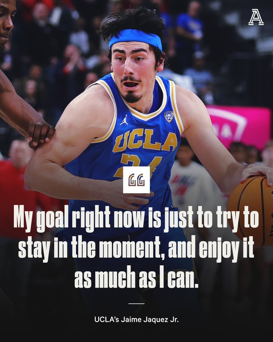Jaime Jaquez Jr. exudes California cool.

He doesn't worry about things he can't control, but he's using UCLA's Sweet 16 loss last season as motivation to rebound.

"I believe that when I’m healthy, I can be one of the best players in the country."

theathletic.com/3641983/2022/0…