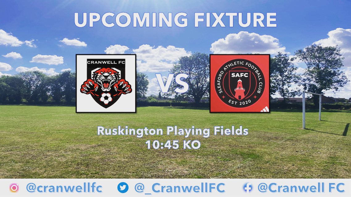 This weekend sees Cranwell FC take on our local rivals Sleaford AFC. Expecting a tight affair with Sleaford AFC making strong additions to the squad from last year. Let the Battle Of Ruskington begin ⚔️ See you all Sunday! 🔵⚪️ #KingOfThePitch #UpTheCranwell #BlueAndWhiteArmy