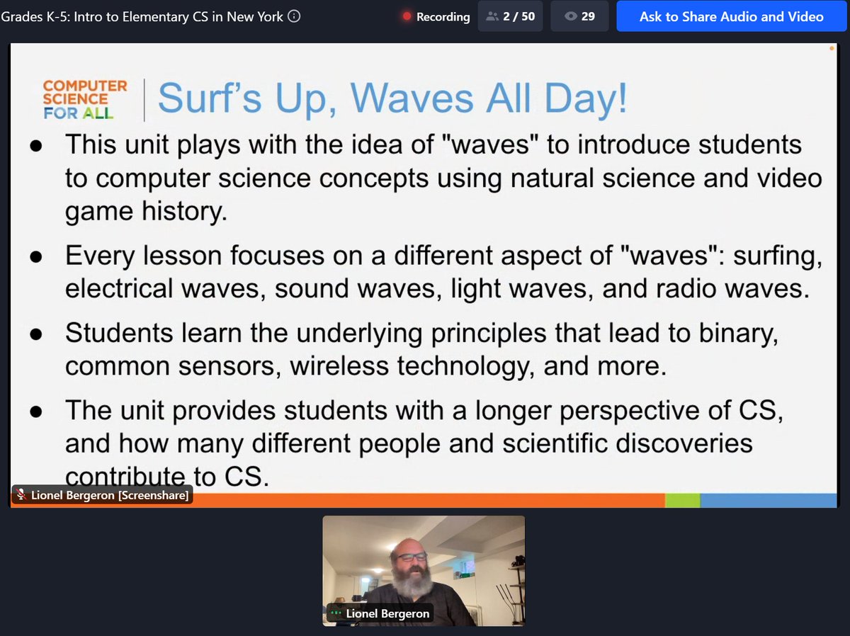 CS Teachers Association NYC Chapter + CSForNY (@csta_nyc) on Twitter photo "This session is sooooo helpful to me."
"LOVE IT"
"I love this for CS and SEL"
"This is GREAT!!!"
- Real quotes from the chat in <a href="/learningdrive/">Lionel Bergeron 💻</a>'s K-5 CS education session at #CSForNY today
<a href="/CSforAllNYC/">CSforAllNYC</a> has great lessons for you to learn from here: blueprint.cs4all.nyc/curriculum "This session is sooooo helpful to me."
"LOVE IT"
"I love this for CS and SEL"
"This is GREAT!!!"
- Real quotes from the chat in <a href="/learningdrive/">Lionel Bergeron 💻</a>'s K-5 CS education session at #CSForNY today
<a href="/CSforAllNYC/">CSforAllNYC</a> has great lessons for you to learn from here: blueprint.cs4all.nyc/curriculum