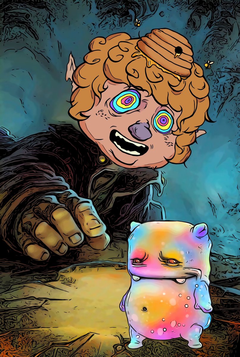 Tʜᴇ #grumpl ᴡᴀs sᴇᴇɴ ᴀɴᴅ ɴᴇᴀʀʟʏ ᴄᴀᴜɢʜᴛ ɪɴ ᴛʜᴇ ғᴏʀᴇsᴛ. 😱 ʜᴇ ɴᴀʀʀᴏᴡʟʏ ᴇsᴄᴀᴘᴇᴅ ᴀɴᴅ ᴊᴜᴍᴘᴇᴅ ɪɴᴛᴏ ᴀɴ #adventurousbeast ғᴏᴏᴅ ᴄᴀʀᴛ ʜᴇᴀᴅᴇᴅ ᴛᴏᴡᴀʀᴅ <a href="/Halflington/">Adventurous Halflings ⛺️👣 - Traitswap is live!</a>. 🥬🥕🥩