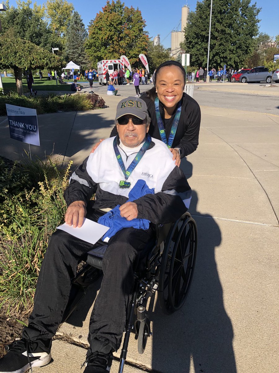 A beautiful way to start my day participating in the B Well Saginaw 5k with this YMCA legend &amp; strong advocate of educational athletics. We’ve got nothing but ❤️ for you, dad! ⁦<a href="/TNuckolls/">Tony Nuckolls</a>⁩ ⁦<a href="/hnuckollsLEAD/">Heather Nuckolls EdS</a>⁩ #SaginawPride