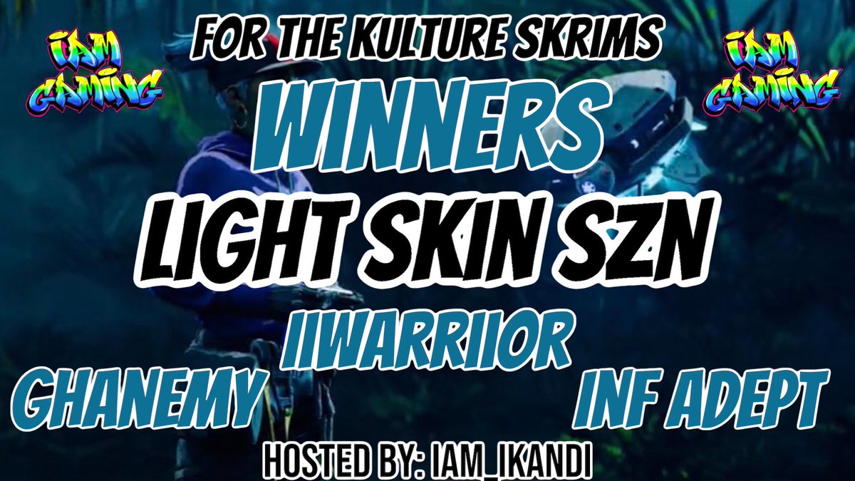 iAM_iKandi's tweet photo. 1st place in last night For The Kulture Skrims goes to LightSkinSZN @iiWaRRiioR @AdeptSZN @Ghanemy6 big shooters ππΎππΎππΎ https://t.co/MOMY02O6Gy