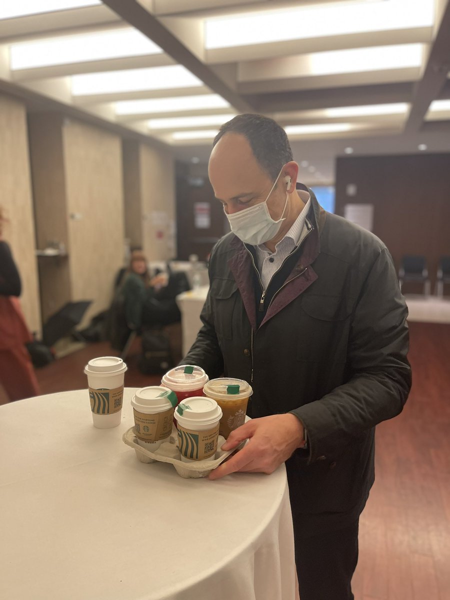 UChicagoIBD's tweet photo. If you know him, it will be no surprise to you that sometimes @IBDMD insists it is no trouble for him to do the Starbucks run himself. Our Chief, the #mensch ❤️ https://t.co/uAnTpScwWV