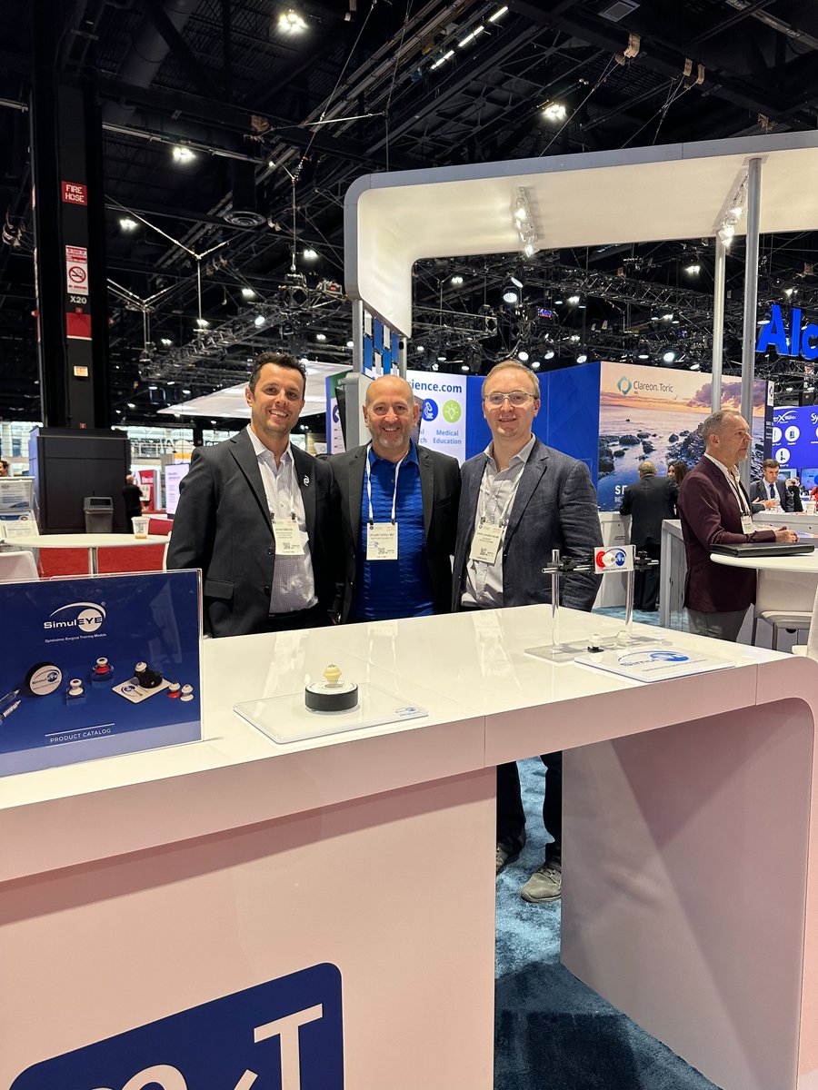 simuleye's tweet image. What a great start to our Saturday at @aao_ophth along with @MST_eye at the exhibitor's hallway. Visit us at booth #3837 to learn about our models and experience the quality in real life. 

#SimulEYE #SurgicalSimulation #AAOYO #AAO #aao2022