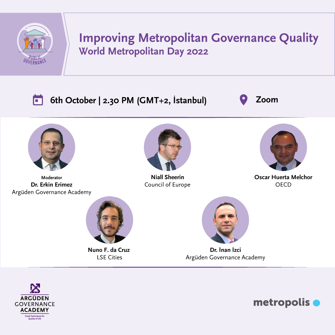 Our Metropolitan #Governance Scorecard Model will be presented and discussed by the leading international experts.

to register: forms.gle/guCR1idjFKDpPc…

#WorldMetropolitanDay
#UrbanOctober
#Metropolitan #Governance #Quality #Cities