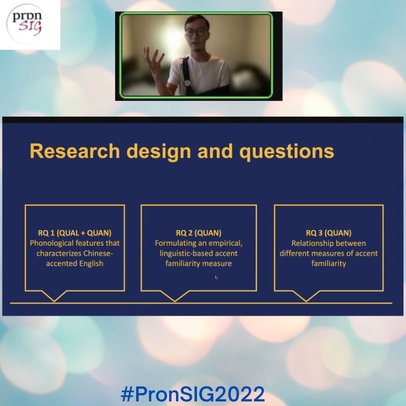 PronSIG's tweet photo. Vito Miao discussing empirical approaches to measuring #accent #familiarity 👏🏽
#PronSIG and #TEAsig #PronSIG #October #Conference: Exploring 🧭 effective #pronunciation 💬 #assessment practices 📈 in the #English #language #classroom 🏫
✨#PronSIG2022 https://t.co/2buFjcmDZS