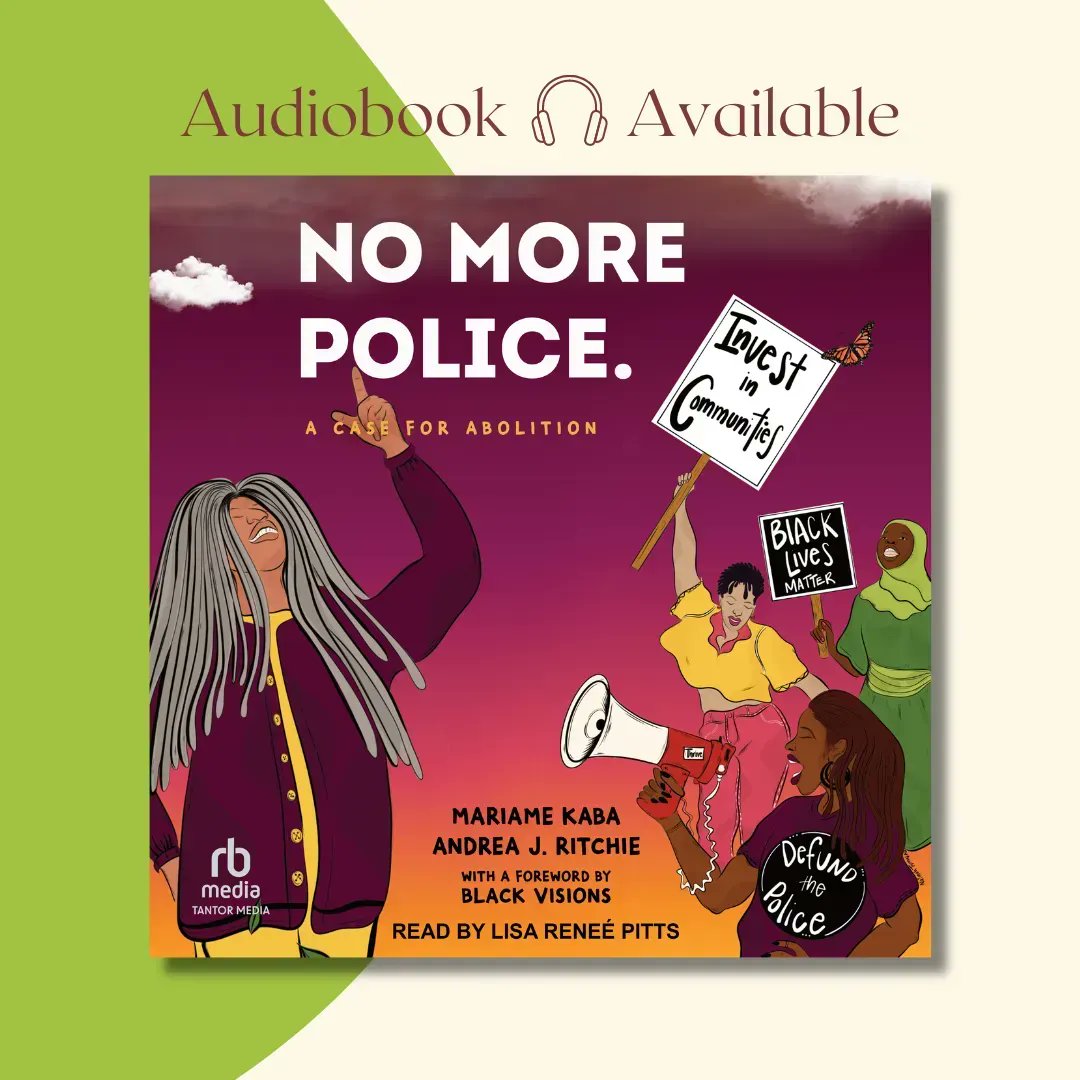 interruptcrim's tweet photo. For anyone who prefers listening to audiobooks, check out #NoMorePolice by @prisonculture and @dreanyc123! Available in audio format from @tantoraudio, read by @LisaReneePitts. https://t.co/rzQ9SjeBGT
