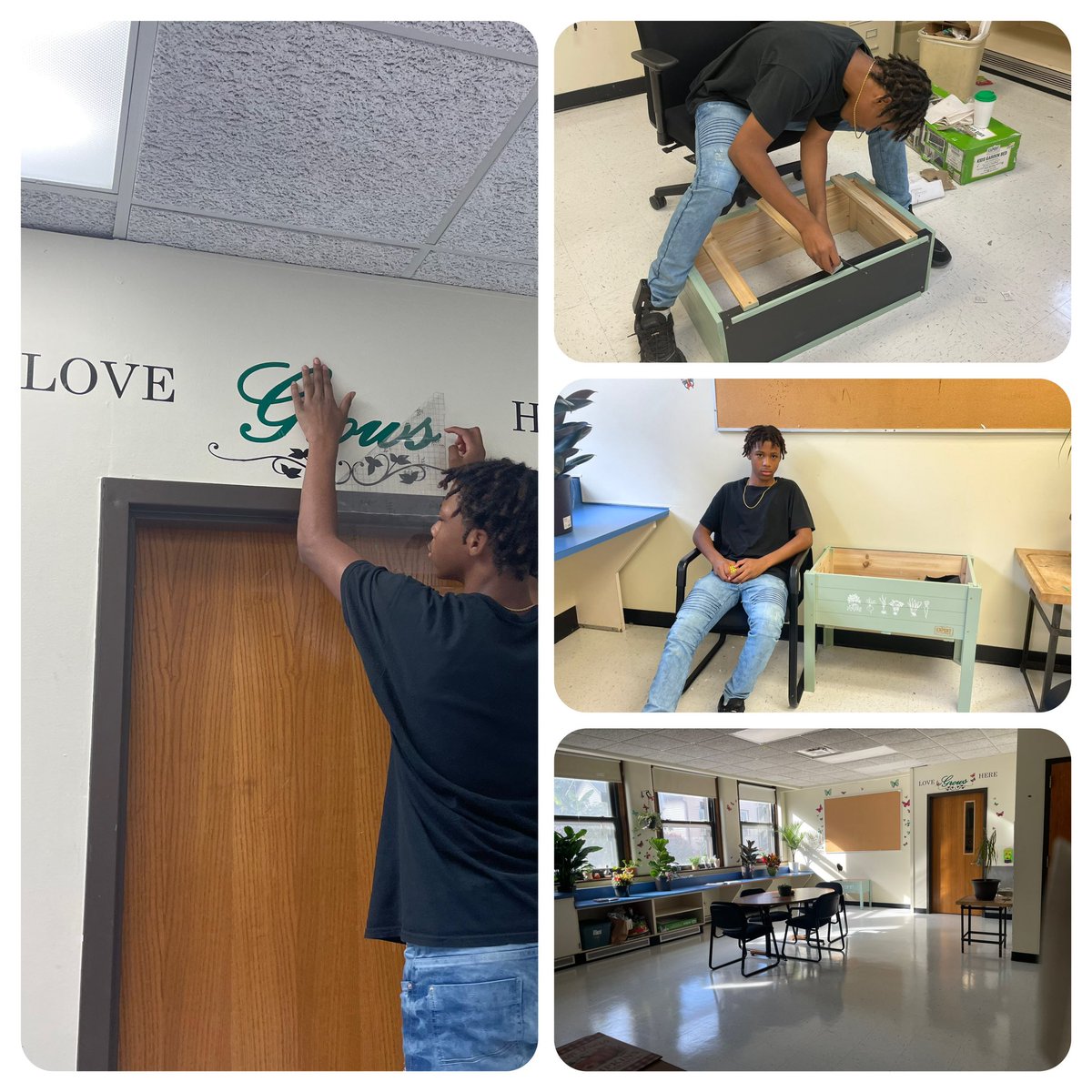 RCSDNorthSTAR's tweet photo. The new Zen Den at NorthSTAR! Where our students will take pride in the creation, the care, and benefits from a safe place to relax and regroup! #NorthSTARPride #Network4 #ChiefRichmond #ChiefStrickland #ONERCSD https://t.co/qCVeHjBHVl
