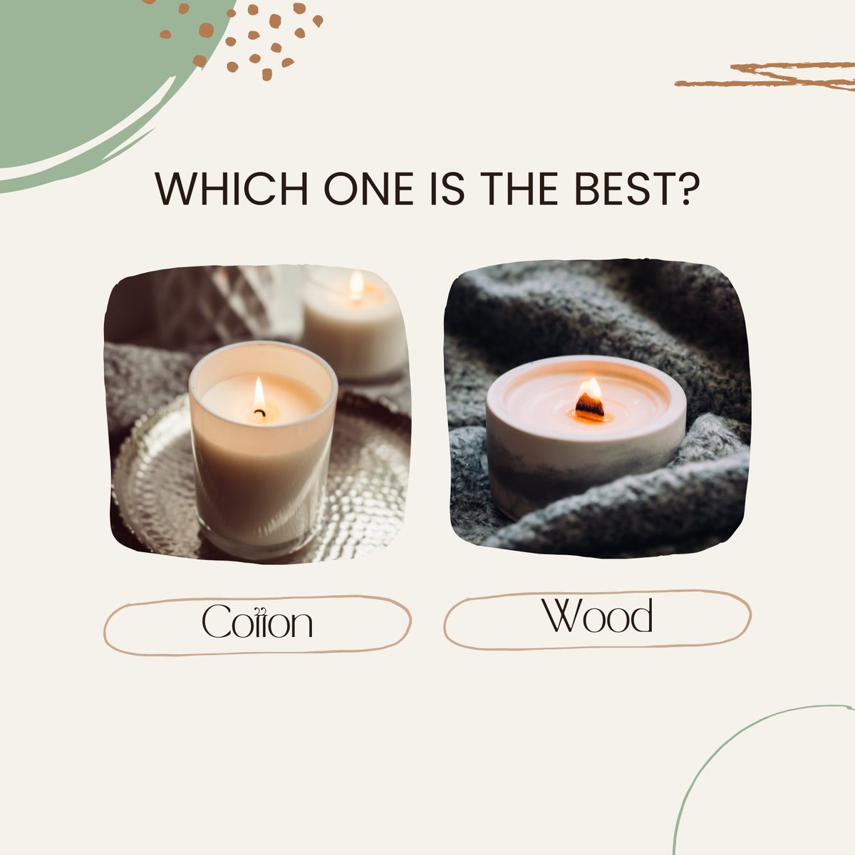 CanDeLAscent's tweet photo. What is your preferred candle wick?
Cotton or Wood? 🤔

Follow our Facebook page:https://t.co/KEcexXdgxl

#wickchoices
#choosewhatyoulove https://t.co/VrB70HOcXq