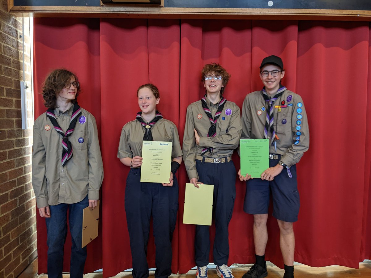 Great to see Flitwick Squirrels, Beavers, Cubs &amp; Scouts at <a href="/bedsscouts/">Bedfordshire Scouts</a> County Awards Ceremony today. The 1st Squirrel Scouts in the County being recognised for achieving the Chief Scout Acorn Award, and the Platinum Award for one of our Young Leaders. Well done all 👏