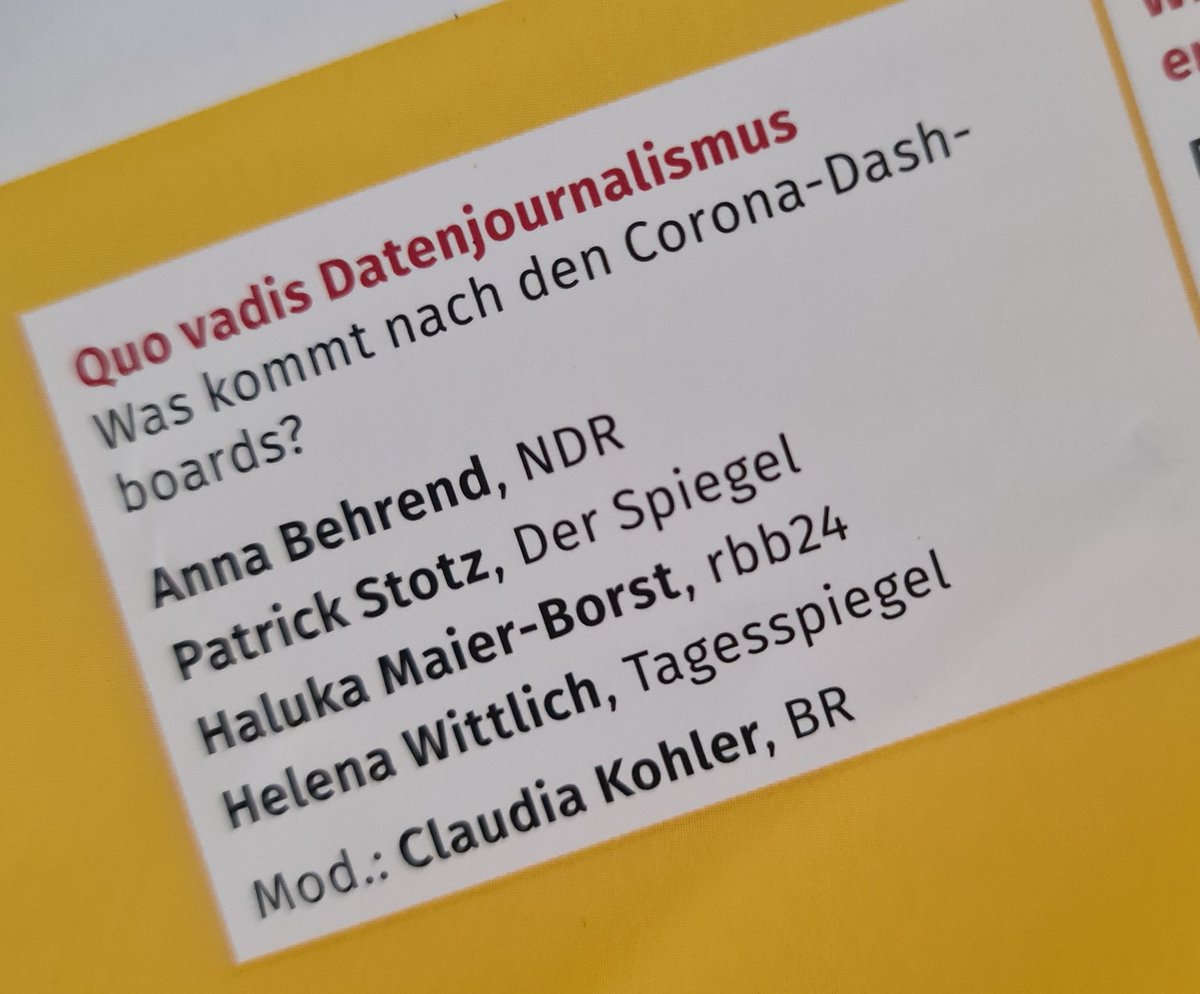 Habe dazu jetzt schon so viele coole takes auf der #nr22 gehört - das kann nur gut werden 😁 wer mit <a href="/HalukaMB/">Haluka Maier-Borst / halukamb elsewhere</a> <a href="/HelenaWittlich/">Helena Wittlich</a> <a href="/PatrickStotz/">Patrick Stotz</a> <a href="/annabehrend/">Anna Behrend</a> und mir mitdiskutieren möchte: 17.30 Uhr, R3 👀🏃‍♀️ #ddj