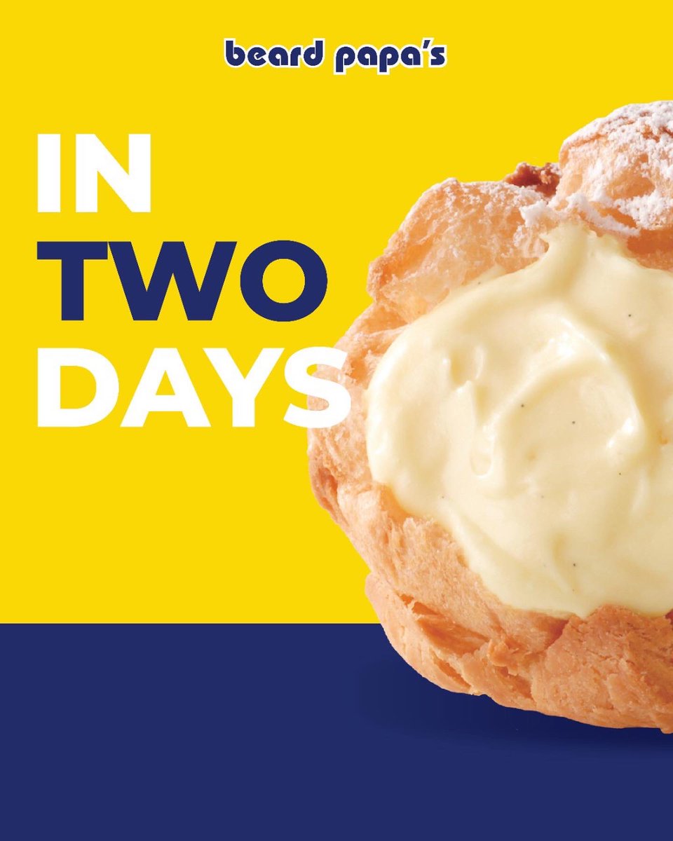 beardpapasid's tweet photo. REOPENING SOON IN TWO DAYS!
• 3 October 2022 at AEON BSD CITY
Enjoy Our Special Promo BUY 1 GET 1 FREE for the first 100 customer with selected payment only*
Proudly Present:
Beard Papa’s Mascot all the way from Japan, Monday 3 October 2022 at AEON BSD CITY.
See you there! ☺️ https://t.co/uSrR6uPBHC